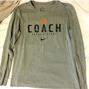 Nike Gray Long Sleeve Coach Shirt